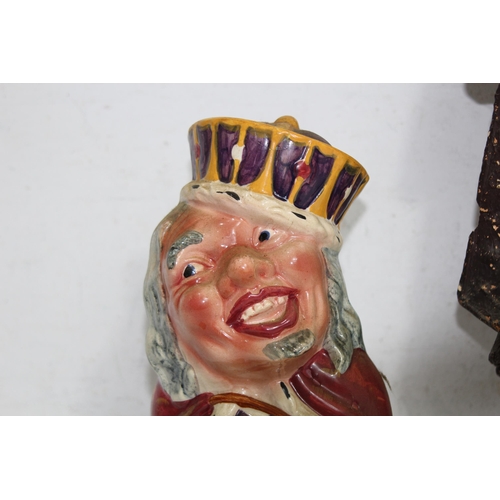 324 - VINTAGE CHINA CARICATURE OLD KING COLE AND CHINA FIGURE WHICH IS A/F
50CM