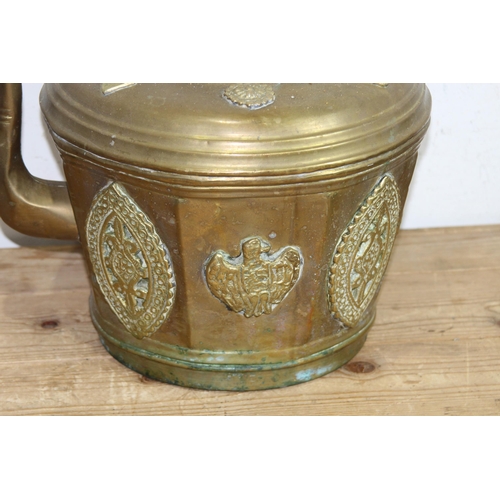 419 - LARGE VINTAGE EASTERN BRASS TEAPOT
46 X 41CM