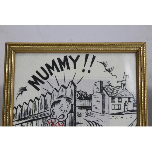 145 - 2 X FRAMED VINTAGE CARTOONS
25 X 20CM