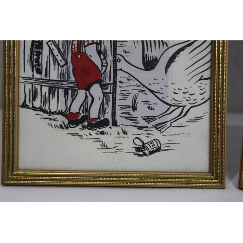 145 - 2 X FRAMED VINTAGE CARTOONS
25 X 20CM