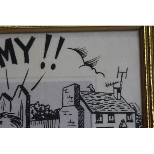 145 - 2 X FRAMED VINTAGE CARTOONS
25 X 20CM