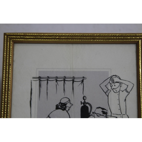 145 - 2 X FRAMED VINTAGE CARTOONS
25 X 20CM