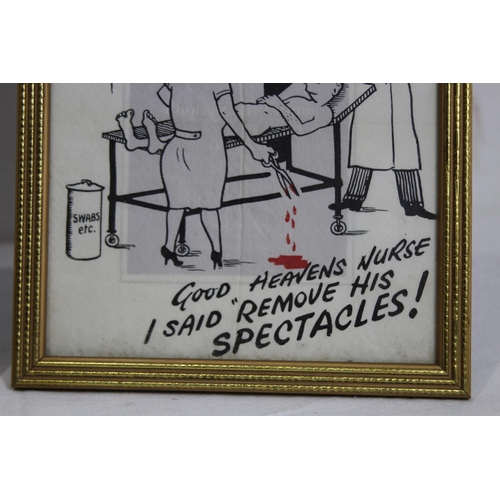 145 - 2 X FRAMED VINTAGE CARTOONS
25 X 20CM