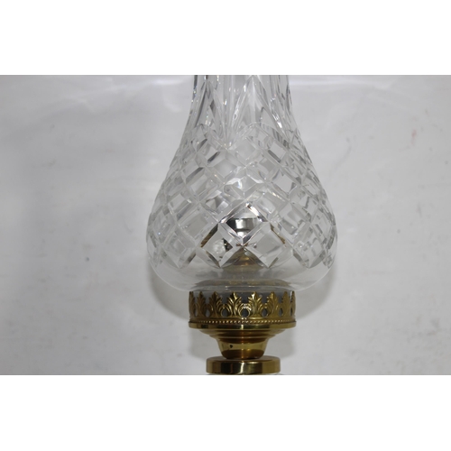 309 - VINTAGE WATERFORD CRYSTAL ELECTRIC OIL LAMP
57CM