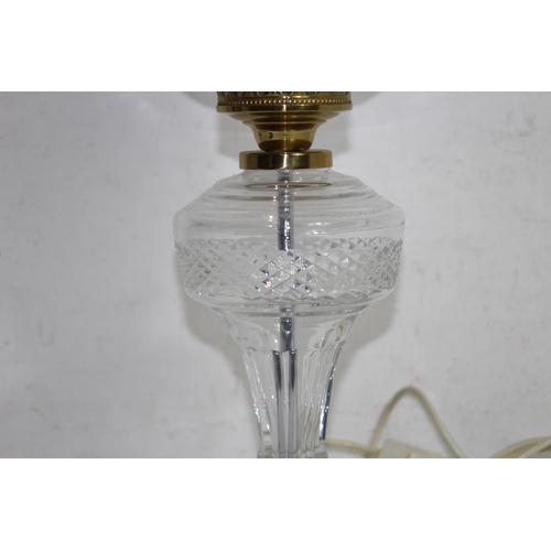 309 - VINTAGE WATERFORD CRYSTAL ELECTRIC OIL LAMP
57CM