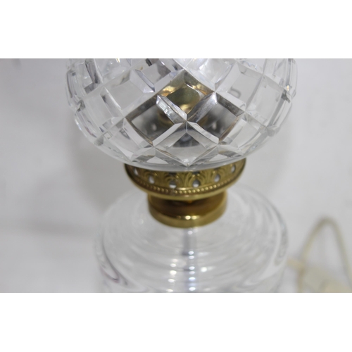 309 - VINTAGE WATERFORD CRYSTAL ELECTRIC OIL LAMP
57CM