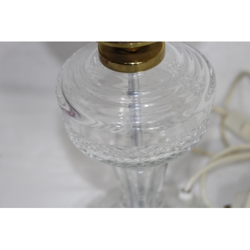 309 - VINTAGE WATERFORD CRYSTAL ELECTRIC OIL LAMP
57CM