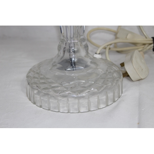 309 - VINTAGE WATERFORD CRYSTAL ELECTRIC OIL LAMP
57CM