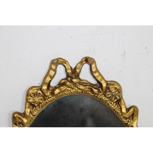 397 - ORNATE MIRROR, BELL AND DOG
42.5 X 23.5CM