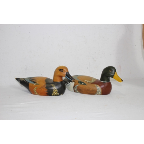 398 - QUANTITY OF WOODEN DUCKS - ONE A/F TO LEG
47CM