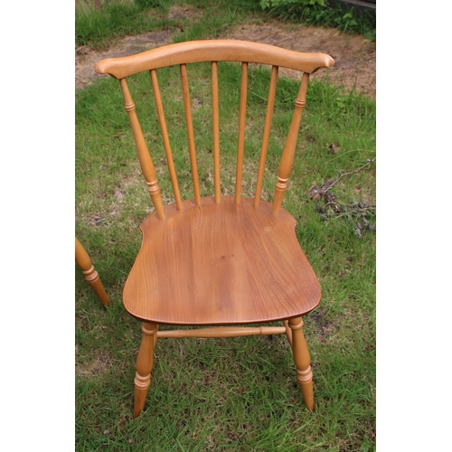 81 - 4 X ERCOL DINING CHAIRS 
42 X 42 X 80CM