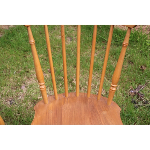 81 - 4 X ERCOL DINING CHAIRS 
42 X 42 X 80CM