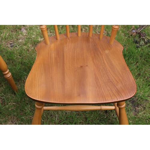 81 - 4 X ERCOL DINING CHAIRS 
42 X 42 X 80CM