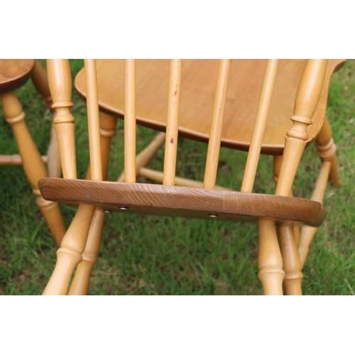 81 - 4 X ERCOL DINING CHAIRS 
42 X 42 X 80CM