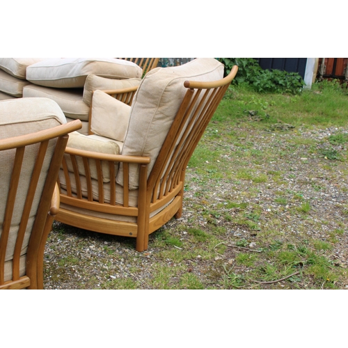 79 - PAIR OF ERCOL ARMCHAIRS 
92 X 86 X 96CM