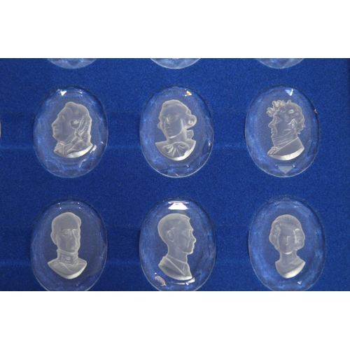 872 - DANBURY MINT THE ROYAL CRYSTAL CAMEOS