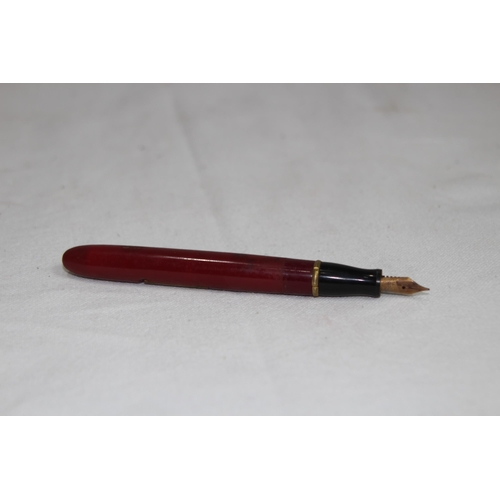 906 - 14CT GOLD NIB TRUE POINT FOUNTAIN PEN