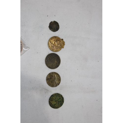 983 - QUANTITY OF VARIOUS ANTIQUE AND LATER MEDALLIONS AND COINS