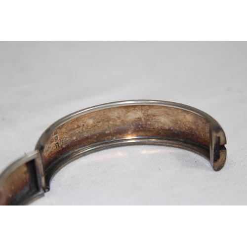 1026 - SILVER BANGLE - 27.4G