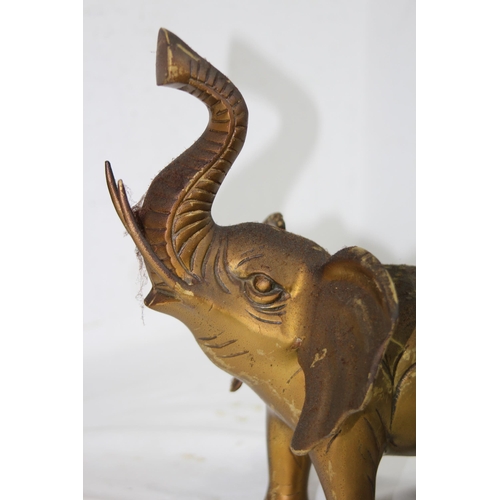 442 - QUANTITY OF BRASS ANIMALS
46CM