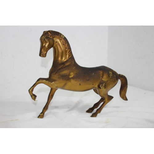 442 - QUANTITY OF BRASS ANIMALS
46CM