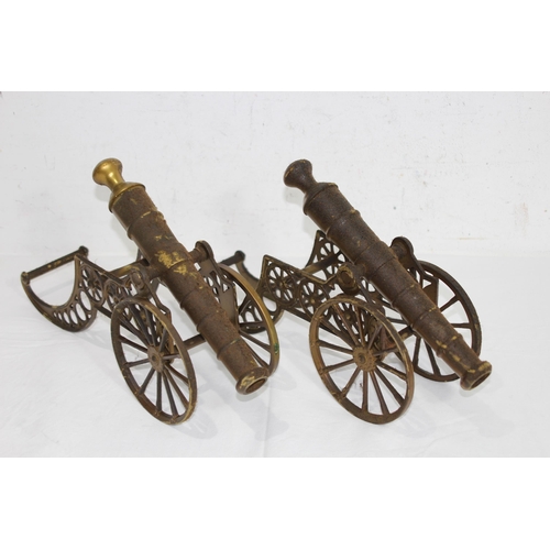 443 - TWO BRASS CANNONS
44CM