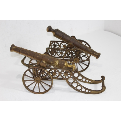 443 - TWO BRASS CANNONS
44CM