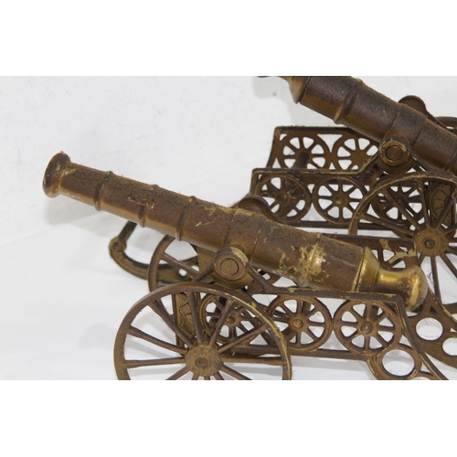 443 - TWO BRASS CANNONS
44CM