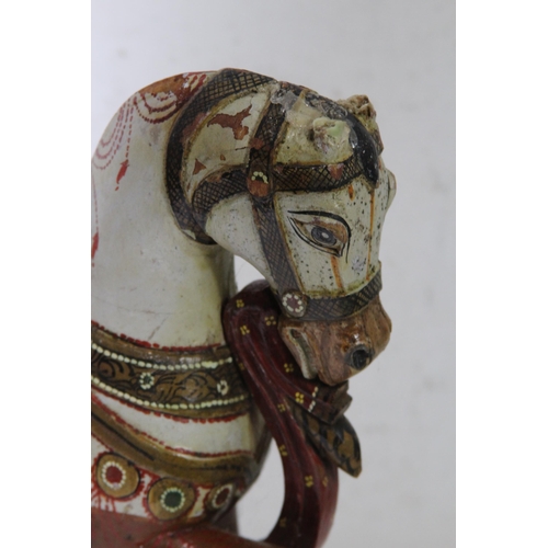 446 - ORIENTAL LAMP, HORSE, TEAPOT AND FIGURE
28 X 31CM