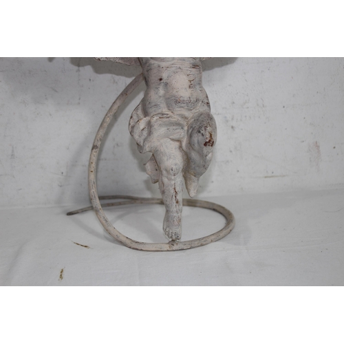 461 - ORNATE CHERUB CANDELABRA - WINGS ARE LOOSE 
44 X 43CM