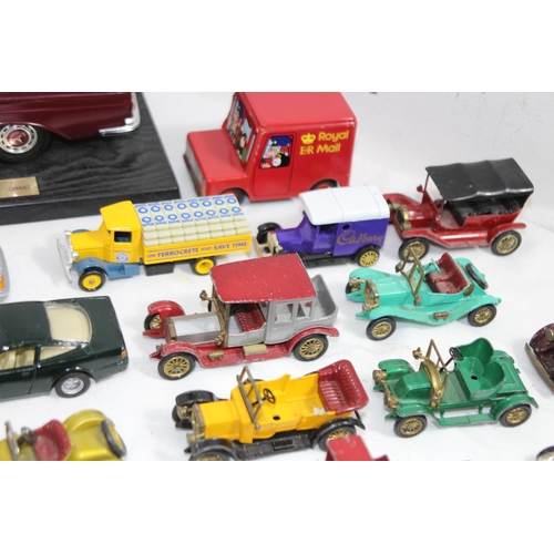 664 - QUANTITY OF VARIOUS DIECAST VEHICLES AND MODEL OF A MERCEDES