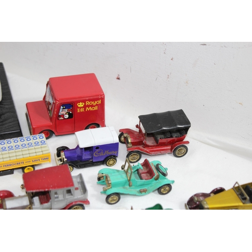 664 - QUANTITY OF VARIOUS DIECAST VEHICLES AND MODEL OF A MERCEDES