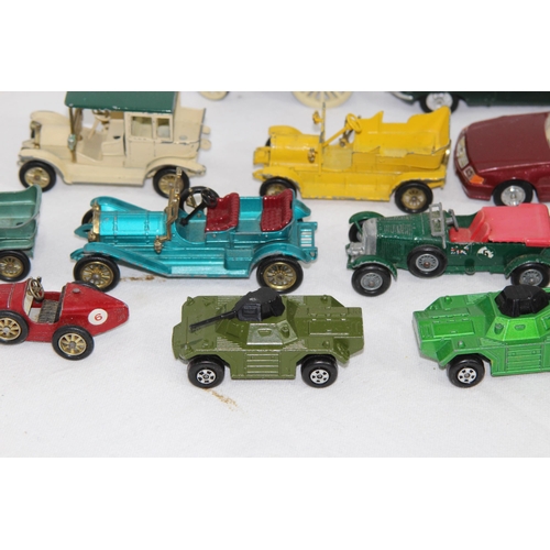 664 - QUANTITY OF VARIOUS DIECAST VEHICLES AND MODEL OF A MERCEDES