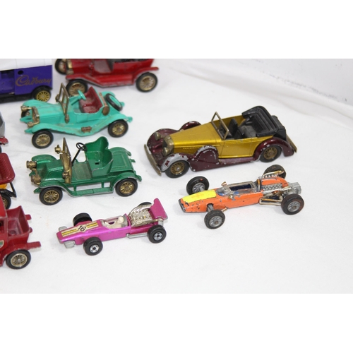 664 - QUANTITY OF VARIOUS DIECAST VEHICLES AND MODEL OF A MERCEDES