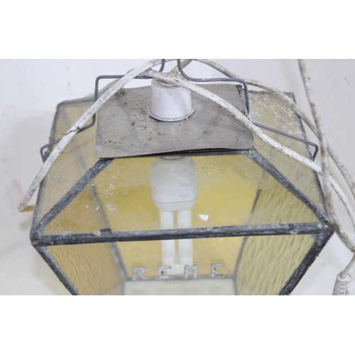 806 - OUTDOOR LANTERN USED TO HANG OUTSIDE REME OFFICE
22 X 22 X 16CM