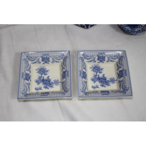 340 - QUANTITY OF BLUE AND WHITE CHINA x10