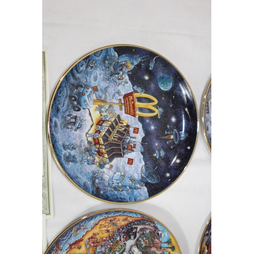 343 - 6 X FRANKLIN MINT MCDONALD'S PLATES x6