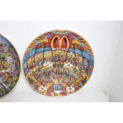 343 - 6 X FRANKLIN MINT MCDONALD'S PLATES x6