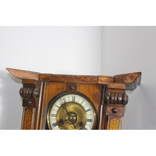 466 - ANTIQUE VIENNA WALL CLOCK - A/F BUT COMPLETE
90CM