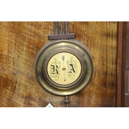 466 - ANTIQUE VIENNA WALL CLOCK - A/F BUT COMPLETE
90CM