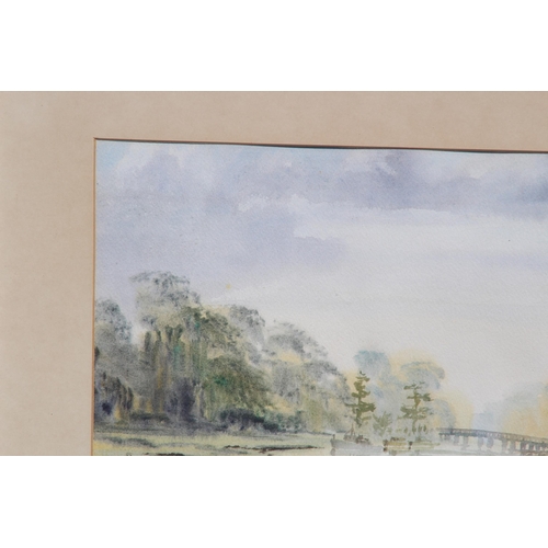 164 - ORIGINAL WATERCOLOUR BY J F LUDGATE 'BURSLEDON BRIDGE FROM EASTLAND DOCKYARD'
62 X 53CM