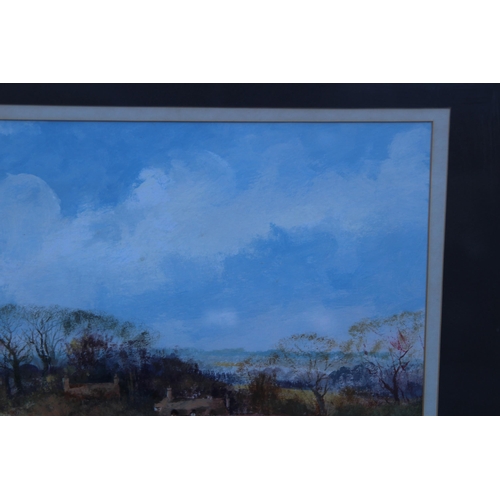 175 - OIL ON BOARD SIGNED ROY PERRY COUNTRYSIDE SCENE 
67 X 55CM