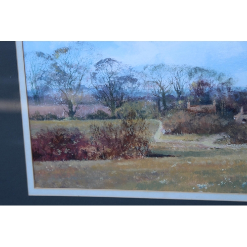 175 - OIL ON BOARD SIGNED ROY PERRY COUNTRYSIDE SCENE 
67 X 55CM