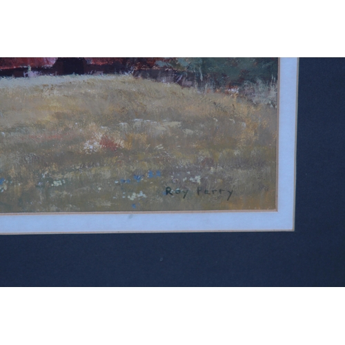 175 - OIL ON BOARD SIGNED ROY PERRY COUNTRYSIDE SCENE 
67 X 55CM