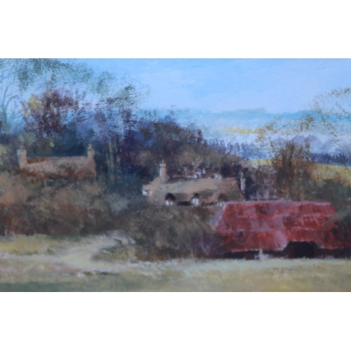 175 - OIL ON BOARD SIGNED ROY PERRY COUNTRYSIDE SCENE 
67 X 55CM