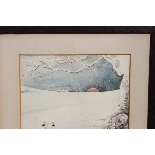 178 - VINTAGE WATERCOLOUR 'SILENCE' BY ROBERT WOOD
31 X 26CM