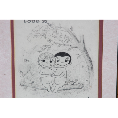 183 - 4 X 'LOVE IS' CARTOON PRINTS 
36 X 30CM