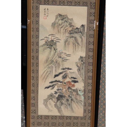 195 - 3 X ORIENTAL PICTURES 
53 X 22CM