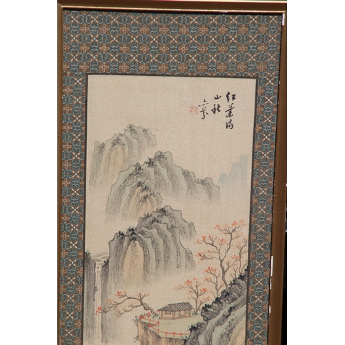 195 - 3 X ORIENTAL PICTURES 
53 X 22CM