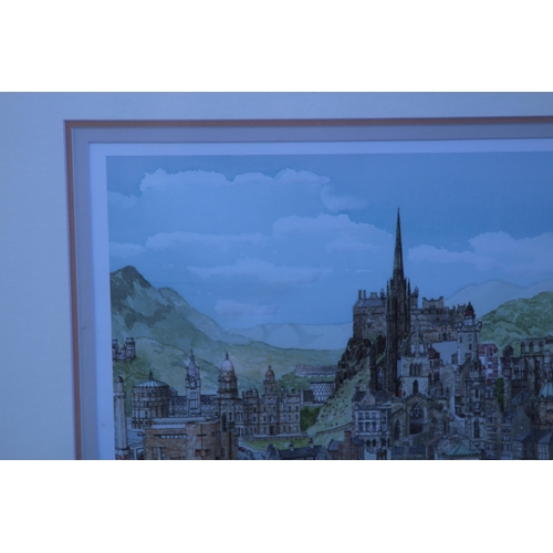 196 - LIMITED EDITION PRINT MEMORIES OF EDINBURGH BY MARTIN STUART MOORE - SIGNED WITH CERTIFICATE 
103 X ... 